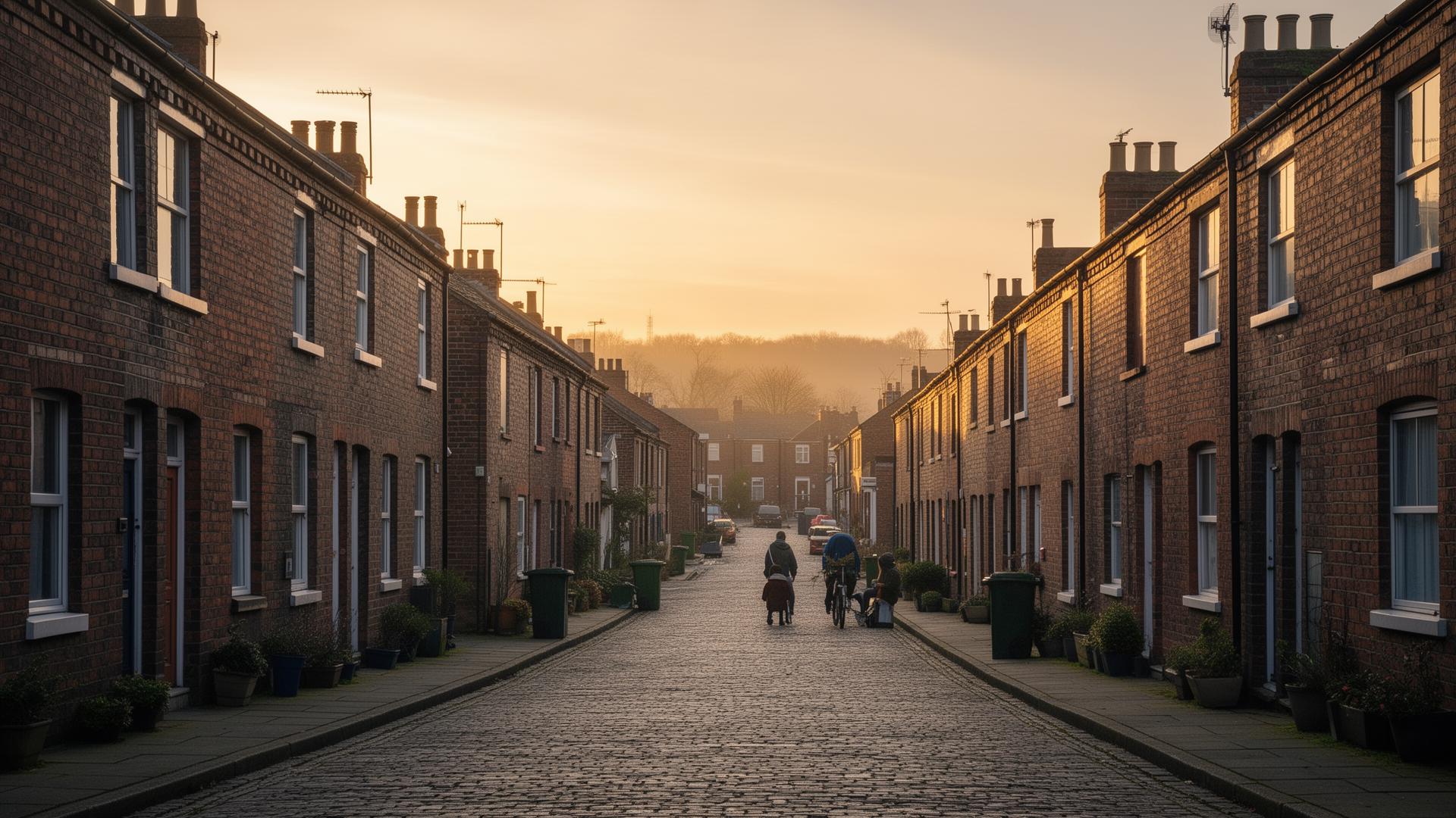 Doncaster terraced streets at sunrise