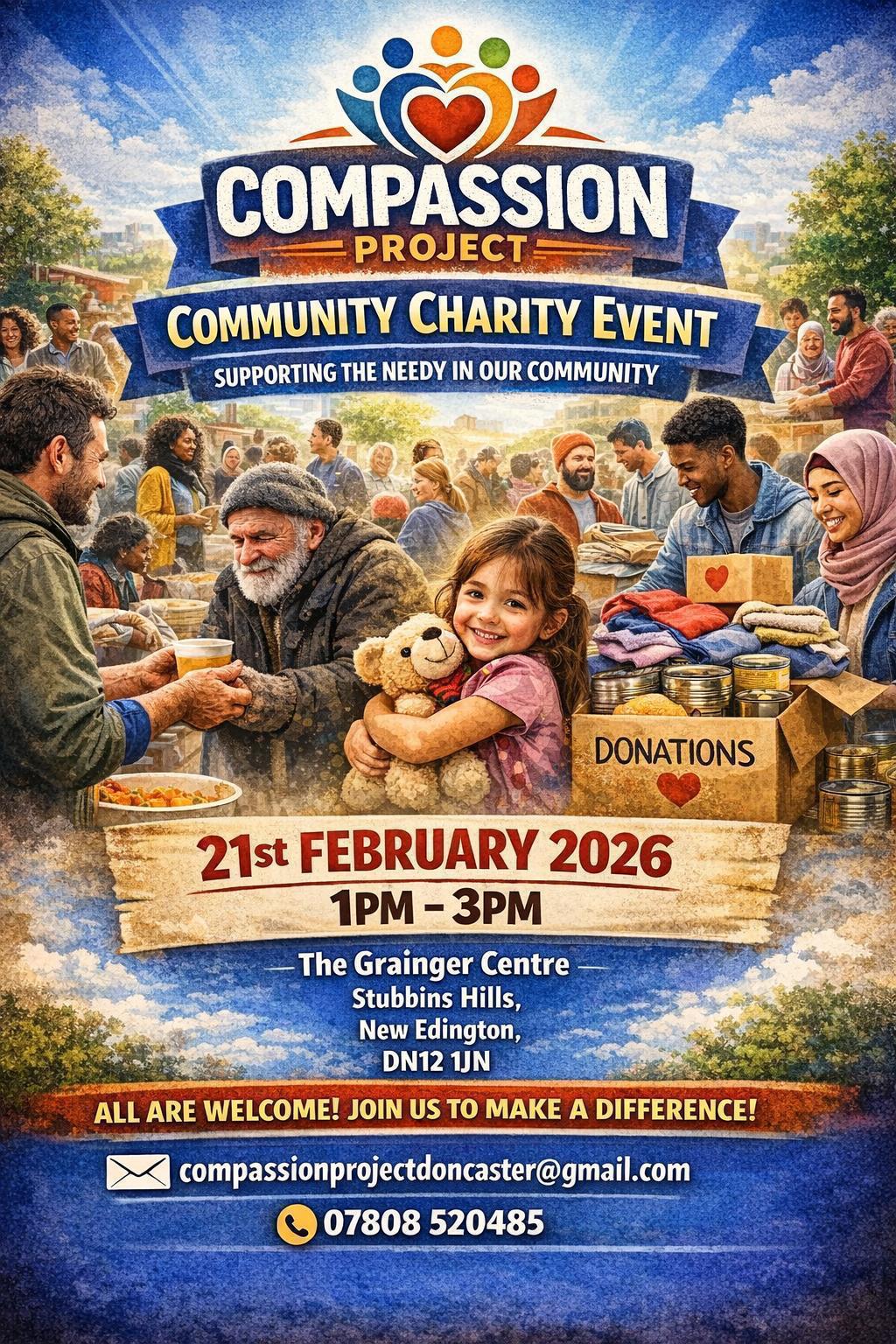 Soup, blankets, and the day donations overflowed the boxes — event flyer
